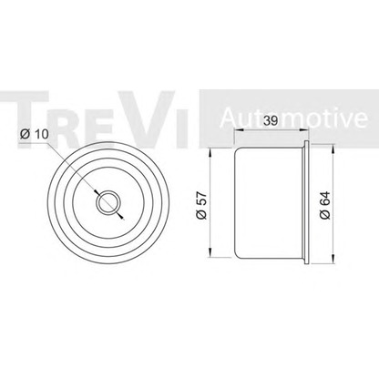 Foto Umlenk-/Führungsrolle, Zahnriemen TREVI AUTOMOTIVE TD1366