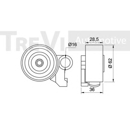 Foto Rullo tenditore, Cinghia dentata TREVI AUTOMOTIVE TD1381