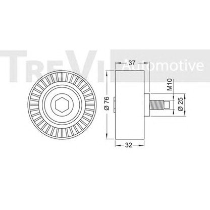 Foto Galoppino/Guidacinghia, Cinghia dentata TREVI AUTOMOTIVE TD1638