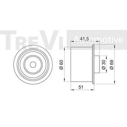 Photo Deflection/Guide Pulley, timing belt TREVI AUTOMOTIVE TD1384