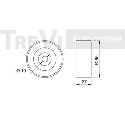 Photo Deflection/Guide Pulley, v-ribbed belt TREVI AUTOMOTIVE TA1258