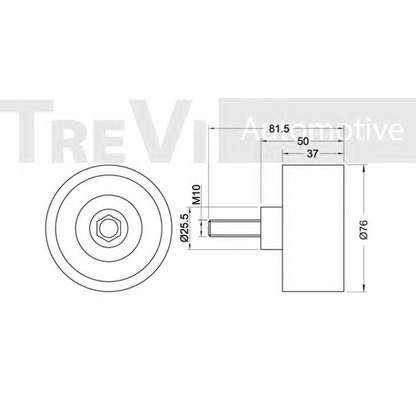 Photo Deflection/Guide Pulley, v-ribbed belt TREVI AUTOMOTIVE TA1514