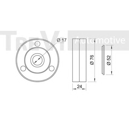 Photo Deflection/Guide Pulley, timing belt TREVI AUTOMOTIVE TD1526