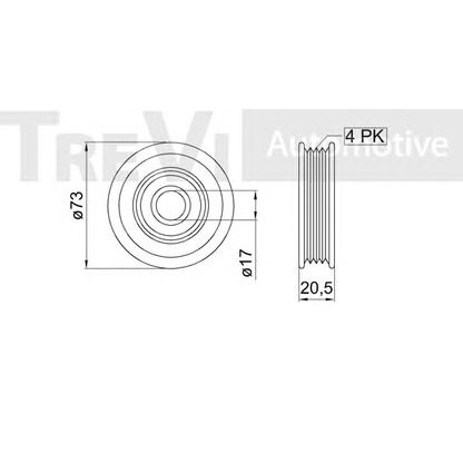 Foto Rullo tenditore, Cinghia Poly-V TREVI AUTOMOTIVE TD1395