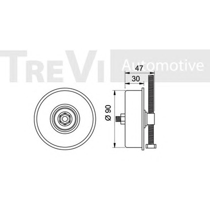 Foto Umlenk-/Führungsrolle, Keilrippenriemen TREVI AUTOMOTIVE TA1310