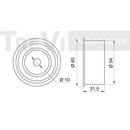 Foto Galoppino/Guidacinghia, Cinghia dentata TREVI AUTOMOTIVE TD1636