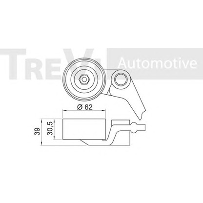 Photo Tensioner Pulley, timing belt TREVI AUTOMOTIVE TD1408