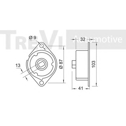 Photo Belt Tensioner, v-ribbed belt TREVI AUTOMOTIVE TA1623