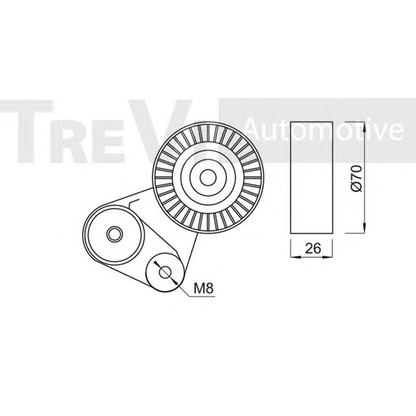 Foto Polea tensora, correa poli V TREVI AUTOMOTIVE TA1346