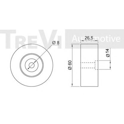 Photo Tensioner Pulley, v-ribbed belt TREVI AUTOMOTIVE TA1347