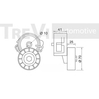 Foto Tendicinghia, Cinghia Poly-V TREVI AUTOMOTIVE TA1219