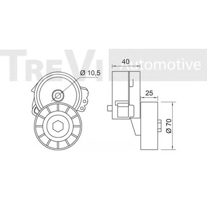 Foto Tensor de correa, correa poli V TREVI AUTOMOTIVE TA1663