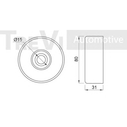 Photo Tensioner Pulley, v-ribbed belt TREVI AUTOMOTIVE TA1361