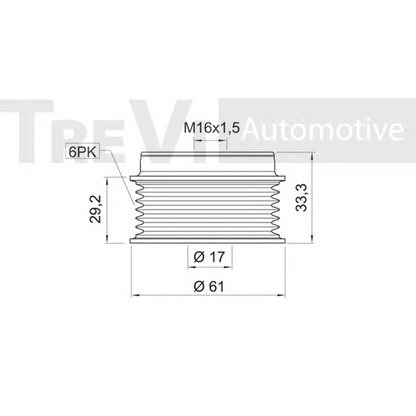 Photo Poulie roue libre, alternateur TREVI AUTOMOTIVE AP1007