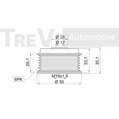 Photo Alternator Freewheel Clutch TREVI AUTOMOTIVE AP1016