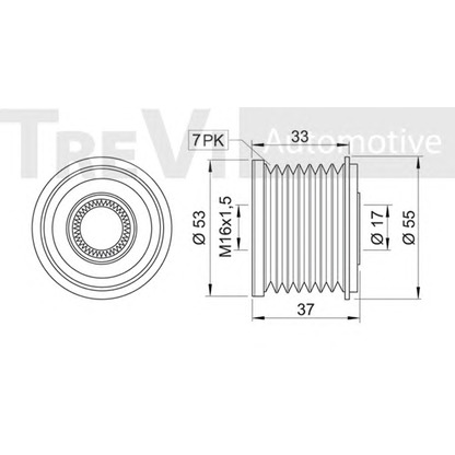 Photo Poulie roue libre, alternateur TREVI AUTOMOTIVE AP1060