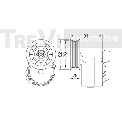 Фото Натяжитель ремня, клиновой зубча TREVI AUTOMOTIVE TA1366