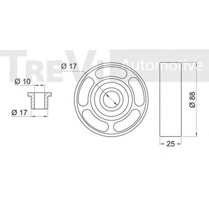 Foto Polea inversión/guía, correa poli V TREVI AUTOMOTIVE TA1220