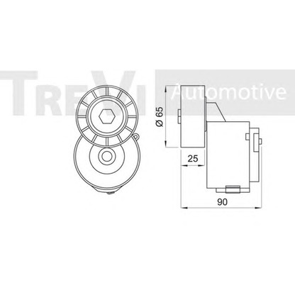 Photo Belt Tensioner, v-ribbed belt TREVI AUTOMOTIVE TA1684