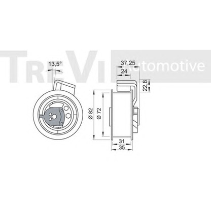 Фото Натяжной ролик, ремень ГРМ TREVI AUTOMOTIVE TD1334