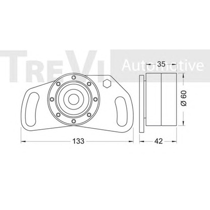 Photo Tensioner Pulley, timing belt TREVI AUTOMOTIVE TD1576