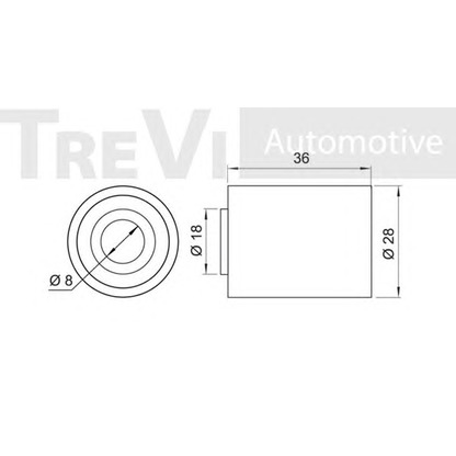 Foto Polea inversión/guía, correa distribución TREVI AUTOMOTIVE TD1542