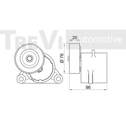 Фото Натяжитель ремня, клиновой зубча TREVI AUTOMOTIVE TA1806