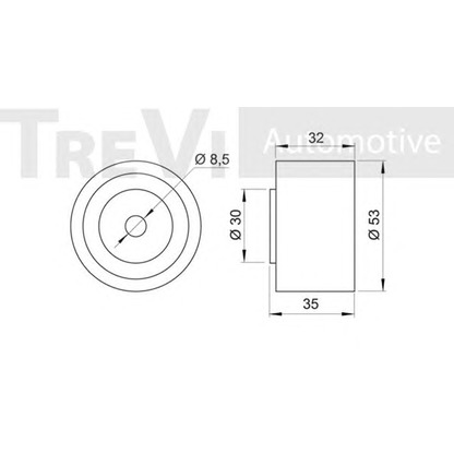 Фото Паразитный / Ведущий ролик, зубчатый ремень TREVI AUTOMOTIVE TD1564