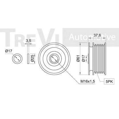 Photo Alternator Freewheel Clutch TREVI AUTOMOTIVE AP1079