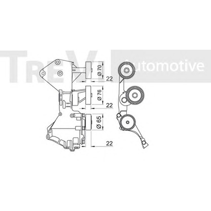 Foto Tensor de correa, correa poli V TREVI AUTOMOTIVE TA1641