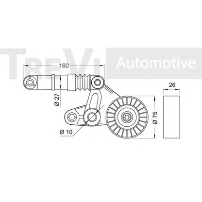 Photo Belt Tensioner, v-ribbed belt TREVI AUTOMOTIVE TA1685