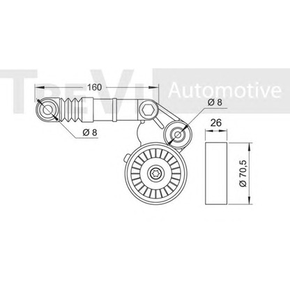 Фото Натяжитель ремня, клиновой зубча TREVI AUTOMOTIVE TA1724