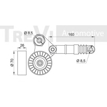 Фото Натяжная планка, поликлиновой ремень TREVI AUTOMOTIVE TA1783