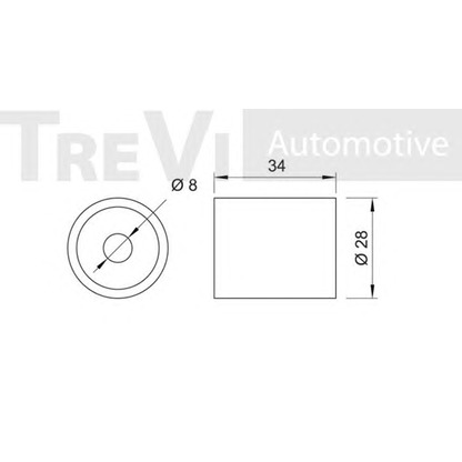 Photo Deflection/Guide Pulley, timing belt TREVI AUTOMOTIVE TD1288