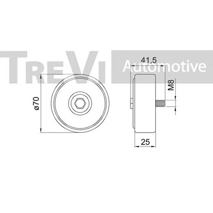 Фото Паразитный / ведущий ролик, поликлиновой ремень TREVI AUTOMOTIVE TA1164