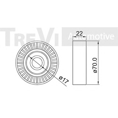 Photo Deflection/Guide Pulley, v-ribbed belt TREVI AUTOMOTIVE TA1936