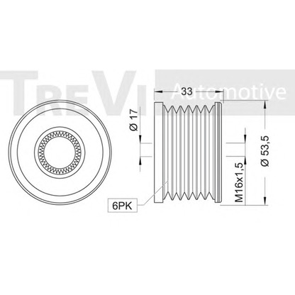 Zdjęcie Alternator - sprzęgło jednokierunkowe TREVI AUTOMOTIVE AP1037