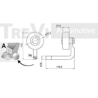 Foto Rullo tenditore, Cinghia Poly-V TREVI AUTOMOTIVE TA2039