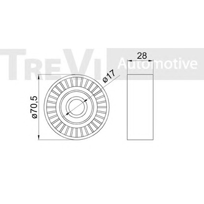 Foto Galoppino/Guidacinghia, Cinghia Poly-V TREVI AUTOMOTIVE TA2076