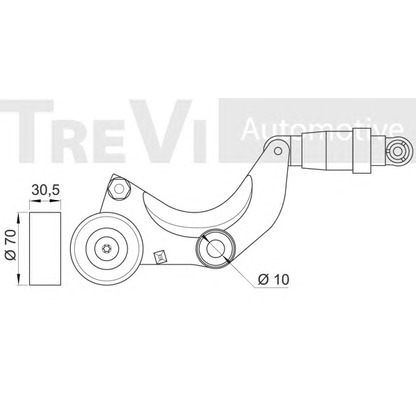 Photo Belt Tensioner, v-ribbed belt TREVI AUTOMOTIVE TA2063