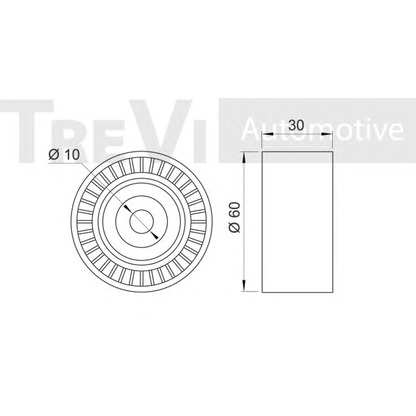 Photo Deflection/Guide Pulley, v-ribbed belt TREVI AUTOMOTIVE TA2055