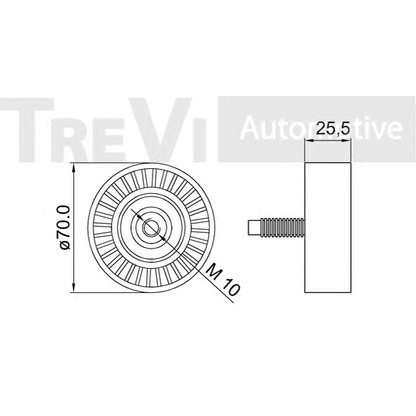 Фото Паразитный / ведущий ролик, поликлиновой ремень TREVI AUTOMOTIVE TA2065