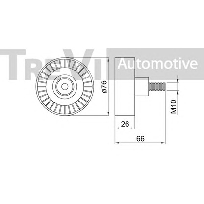 Photo Deflection/Guide Pulley, v-ribbed belt TREVI AUTOMOTIVE TA2125