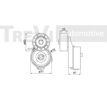 Photo Belt Tensioner, v-ribbed belt TREVI AUTOMOTIVE TA2149