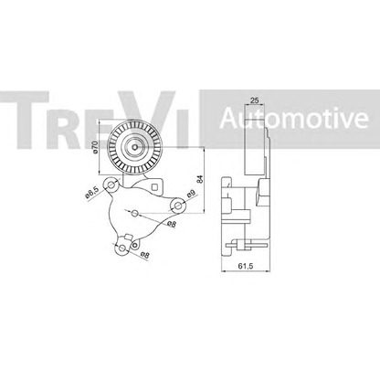 Foto Tensor de correa, correa poli V TREVI AUTOMOTIVE TA2046