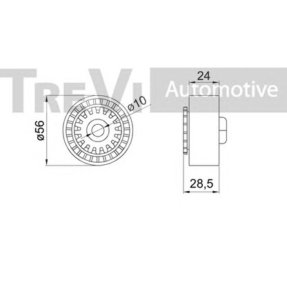 Photo Deflection/Guide Pulley, v-ribbed belt TREVI AUTOMOTIVE TA2211