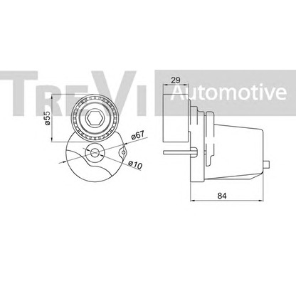 Foto Tensor de correa, correa poli V TREVI AUTOMOTIVE TA2217