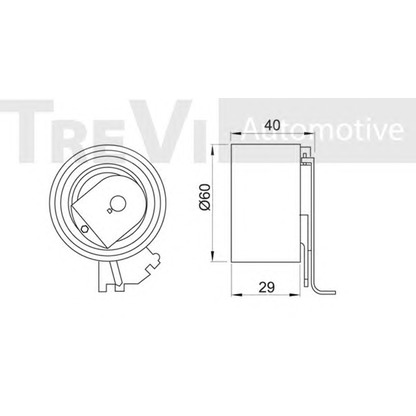Фото Натяжной ролик, ремень ГРМ TREVI AUTOMOTIVE TD1619