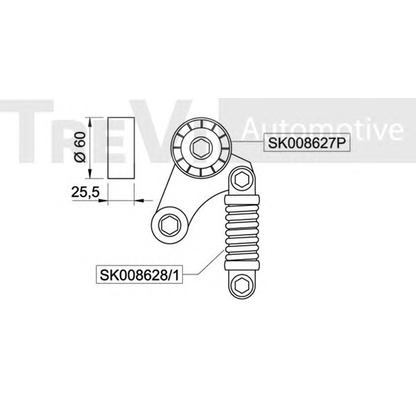 Foto Tensor de correa, correa poli V TREVI AUTOMOTIVE TA1424