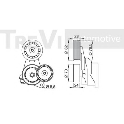 Foto Riemenspanner, Keilrippenriemen TREVI AUTOMOTIVE TA1785